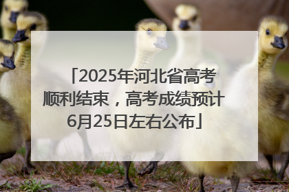 2025年河北省高考顺利结束，高考成绩预计6月25日左右公布
