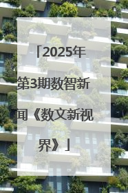 2025年第3期数智新闻《数文新视界》