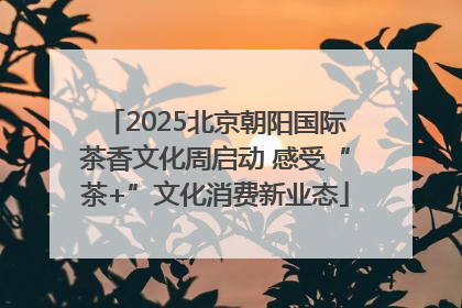 2025北京朝阳国际茶香文化周启动 感受“茶+”文化消费新业态