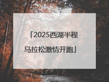 2025西湖半程马拉松激情开跑