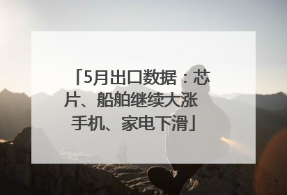 5月出口数据：芯片、船舶继续大涨 手机、家电下滑