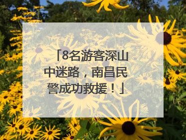 8名游客深山中迷路，南昌民警成功救援！
