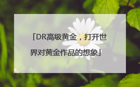 DR高级黄金，打开世界对黄金作品的想象